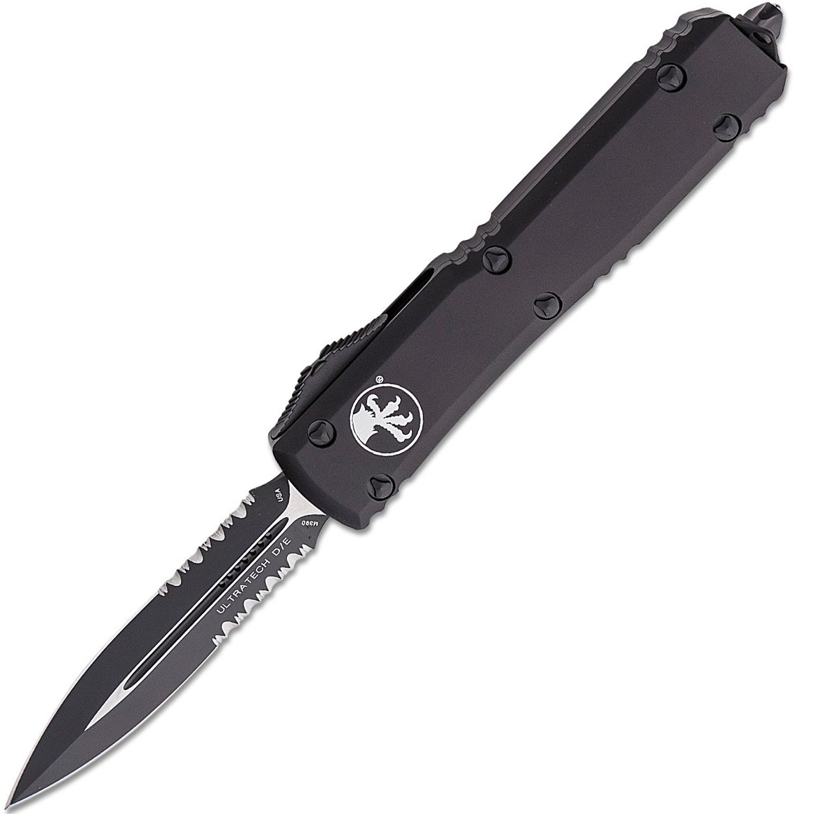 Microtech Ultratech D/E Black Tactical Partial Serrated 122-2T