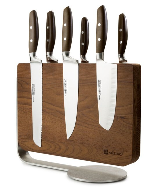 WUSTHOF sada EPICURE 6ks kuchynských nožov + magnetický blok, hnedý