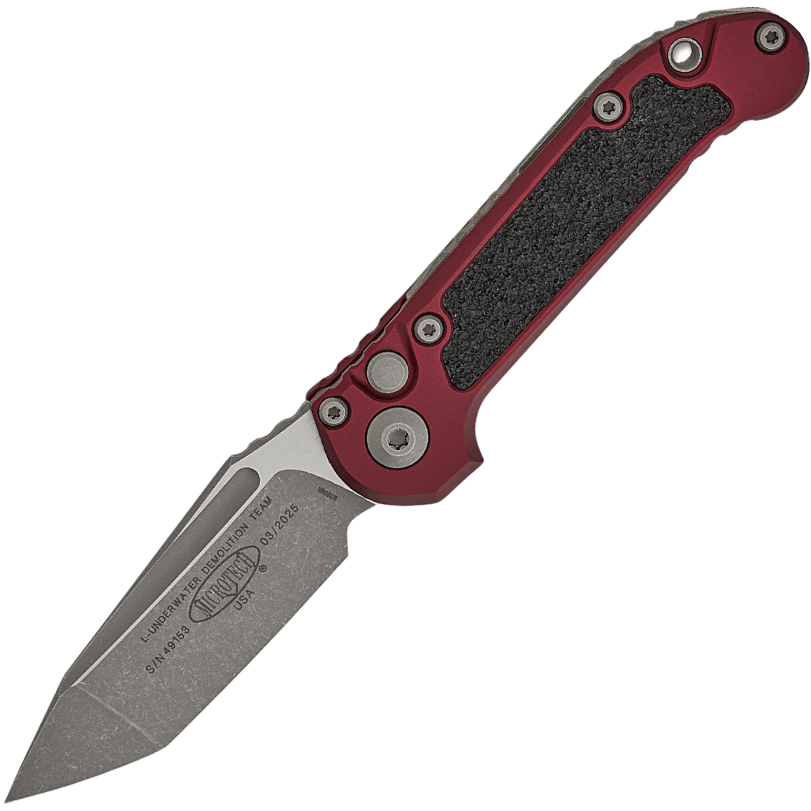 Microtech LUDT GEN III T/E APOCALYPTIC STANDARD MERLOT 1136-10APMR