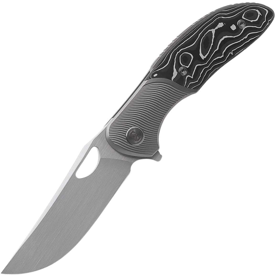 Miguron Knives Dromos-M390 blade,Hand rubbed Satin Ti And CF handle