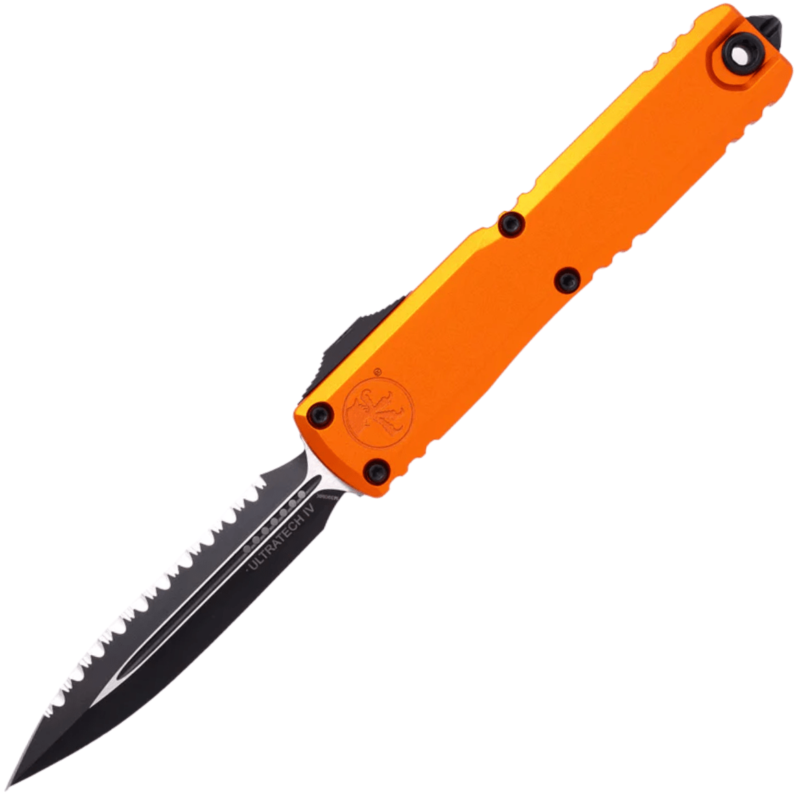 Microtech ULTRATECH GEN IV D/E BLACK FULL SERRATE ORANGE 11224-3OR