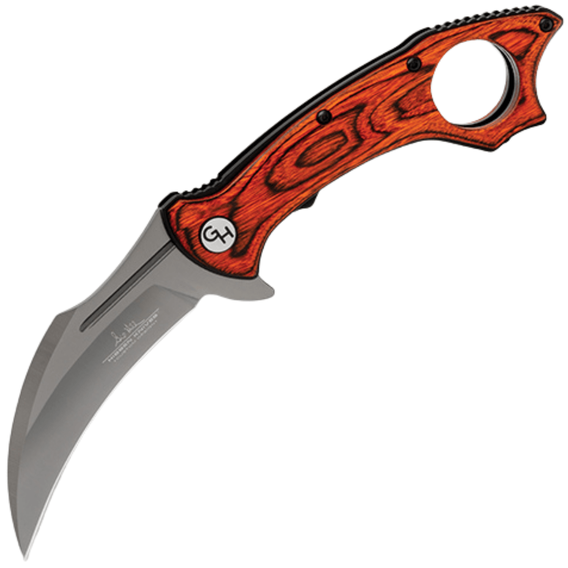 United Cutlery HIBBEN WARBIRD FOLDING KARAMBIT WOOD