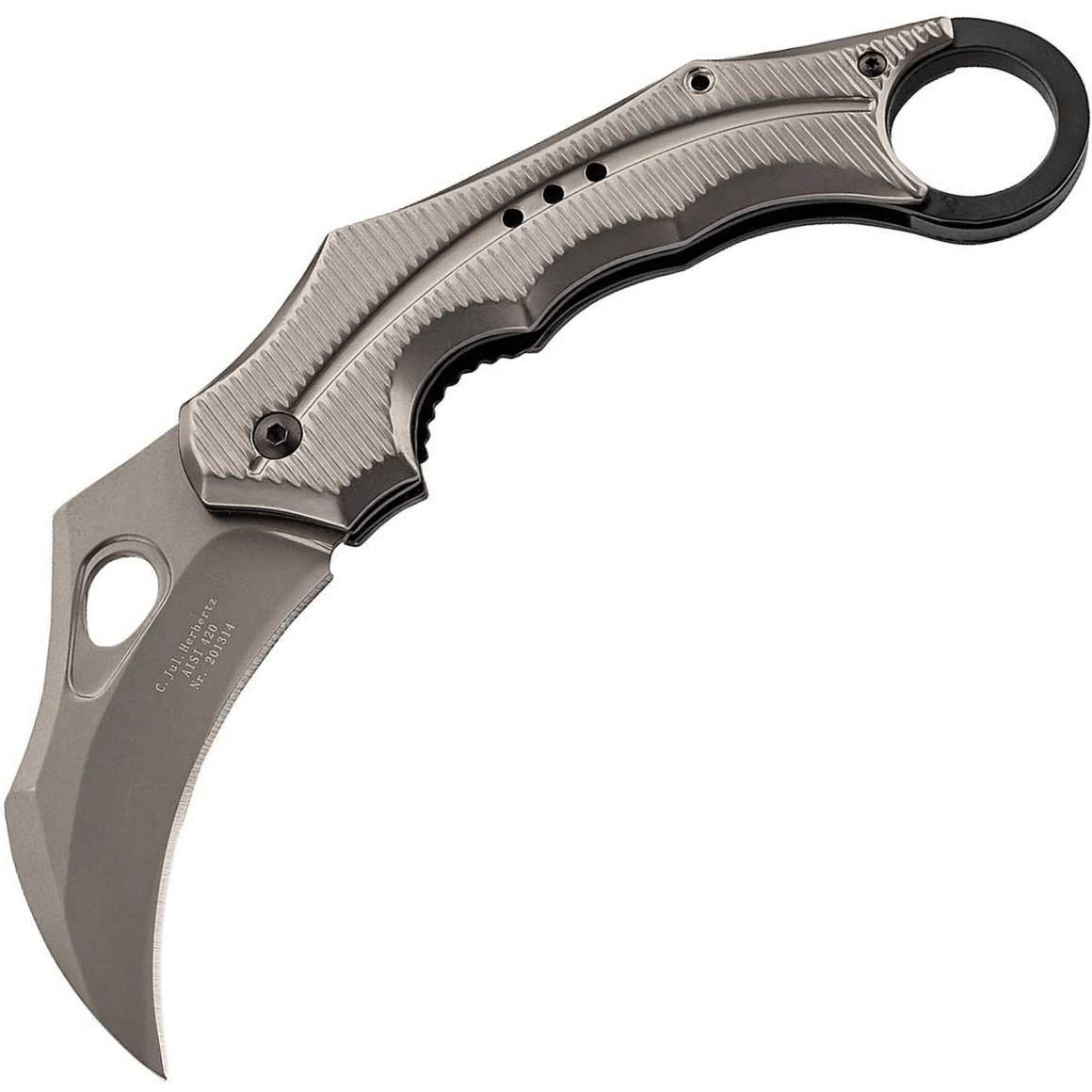 Herbertz CJH karambit knife, stainless steel