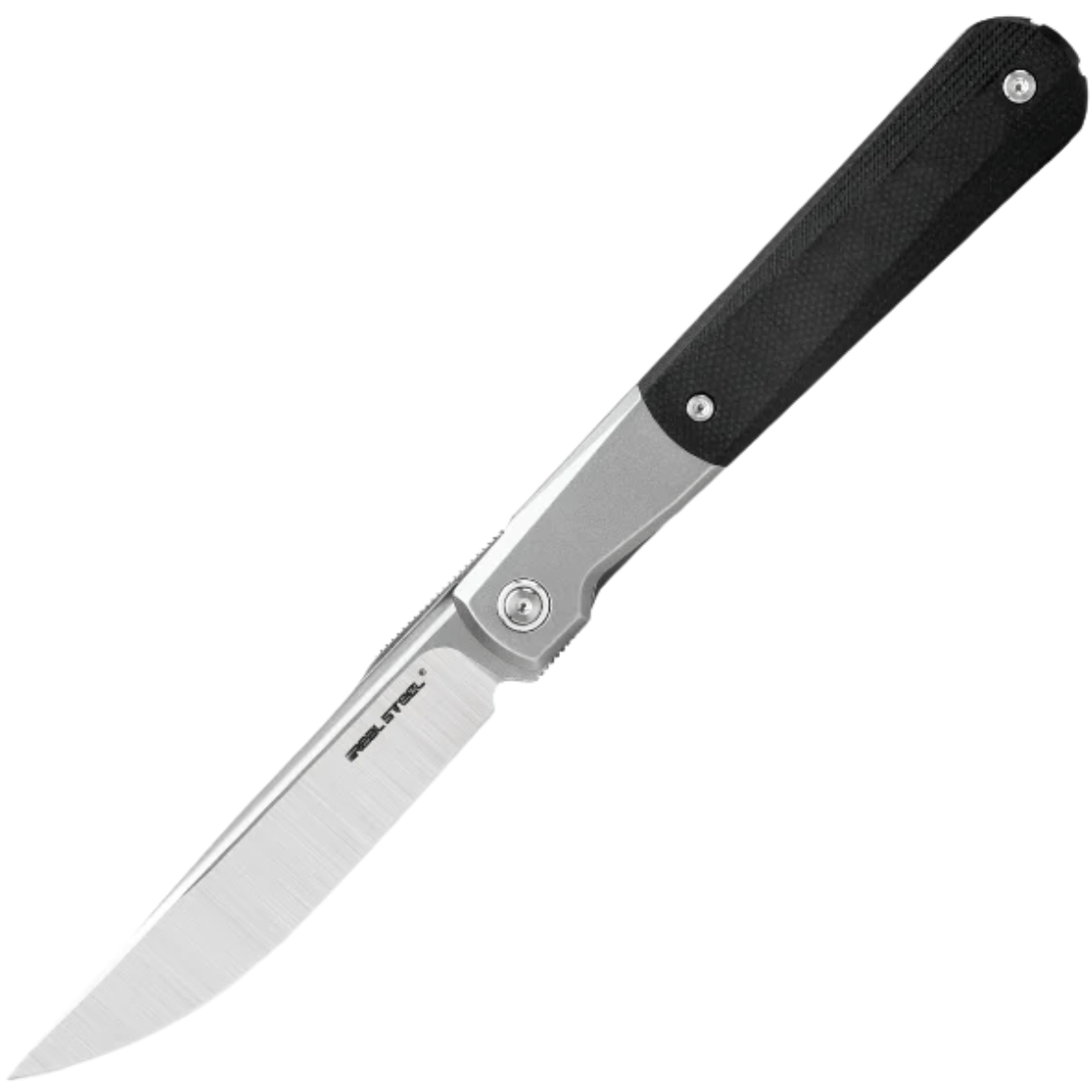 Real Steel - RB-7 Essential New - Steel Frame,Black G10 scales - Pocket ...