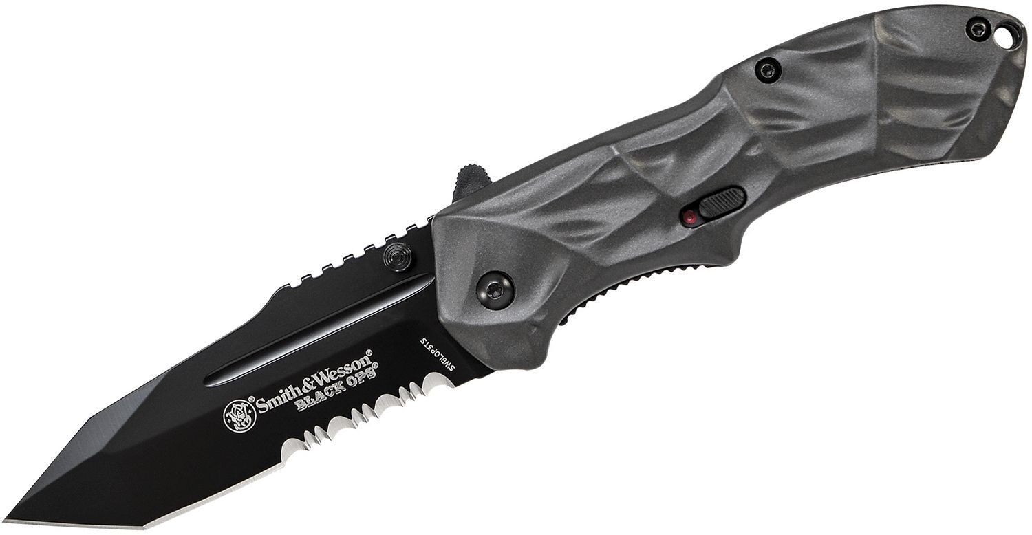 Smith and Wesson 3rd Generation Black Ops M.A.G.I.C. Assist Liner Lock Folder w/Black w/40% Serrated