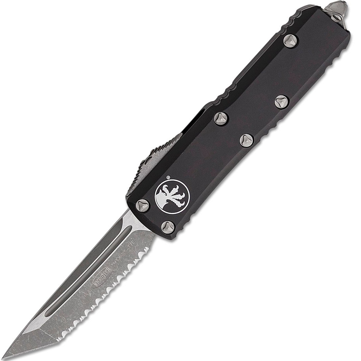 Microtech UTX-85 T/E Stonewash F/S Apocalyptic 233-12AP