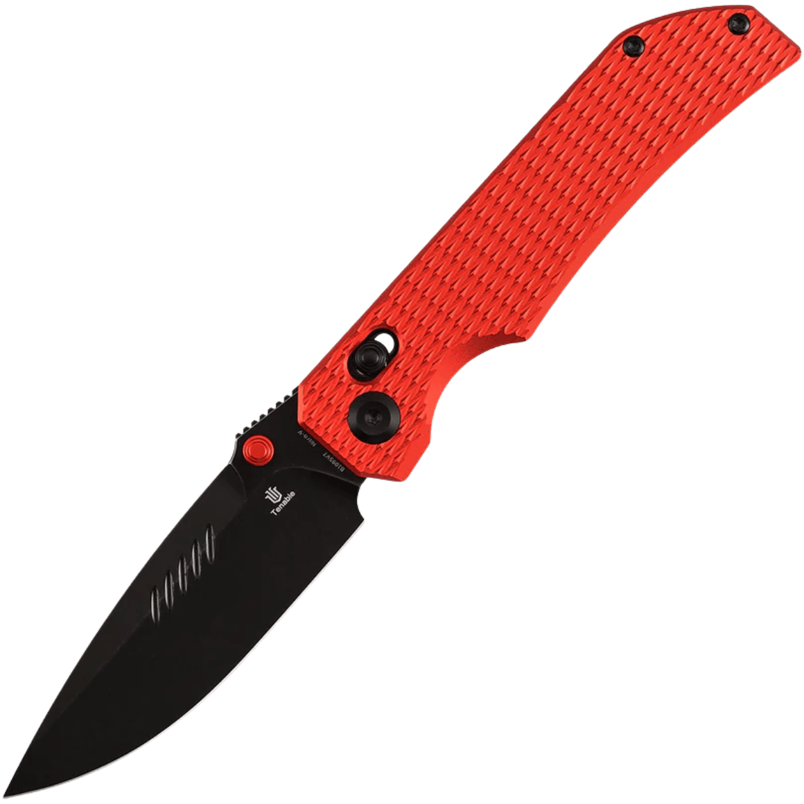 Tenable Eaglestrike Blackwash Nitro V with Red Anodized Aluminum B1095V7