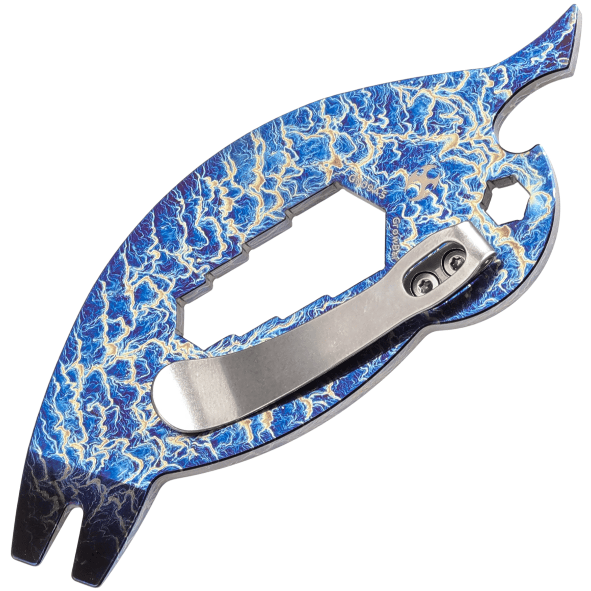 Kansept CrowBar Titanium with Lightning Strike Finish G009A5