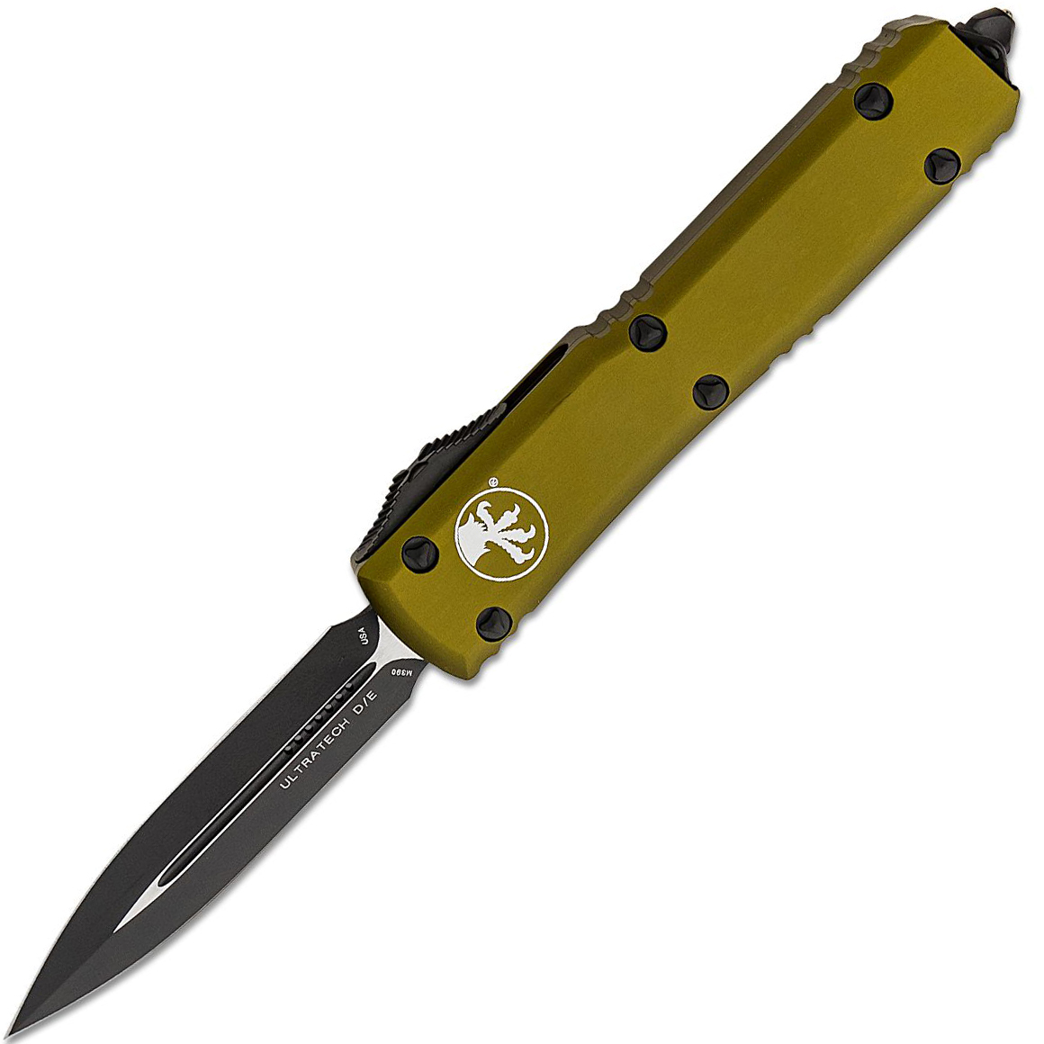 Microtech Ultratech D/E Black Standard OD Green Handle 122-1OD
