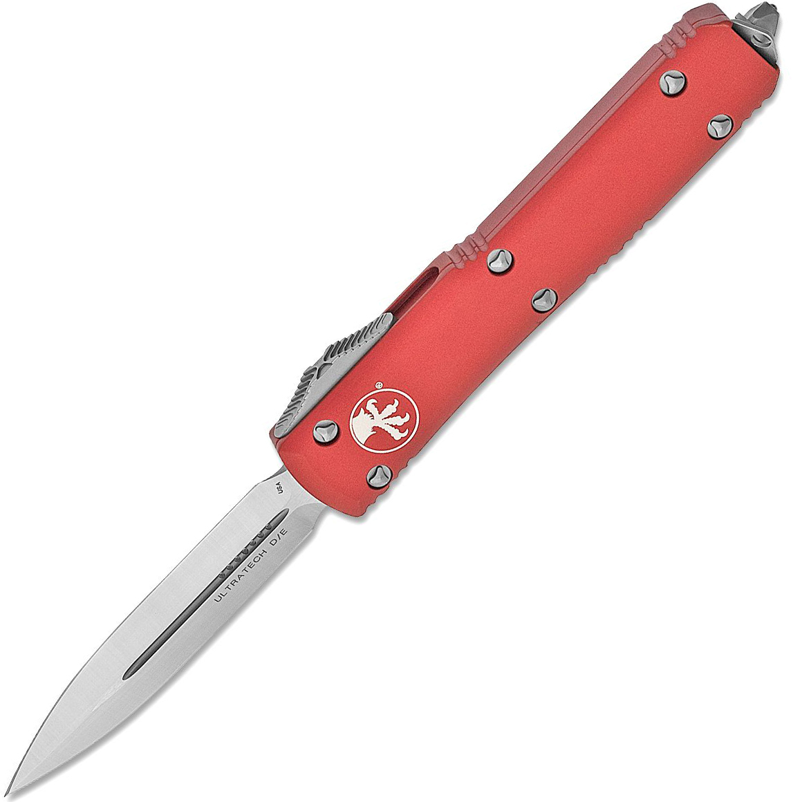 Microtech Ultratech D/E Satin Standard Red 122-4RD