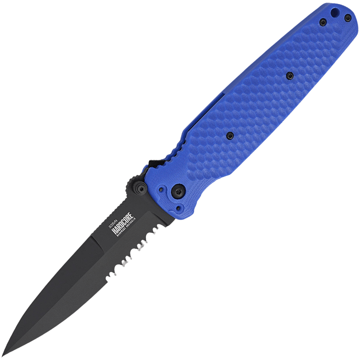 Hardcore Hardware HHA Covert Folder Series - Spear Point PVD Blade Covert 01 BLU