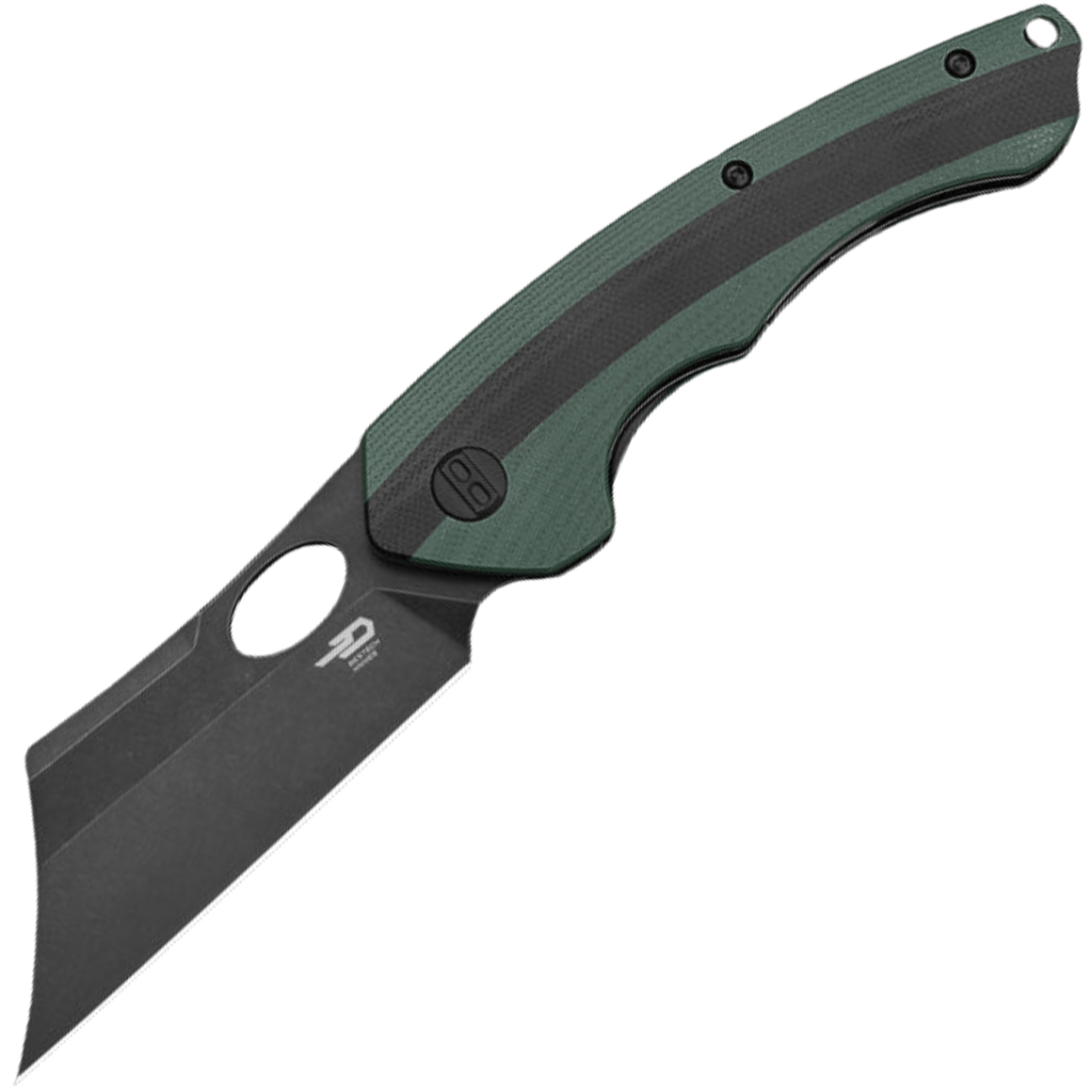 Bestech Skirmish D2, G10 reen+Black BG44E