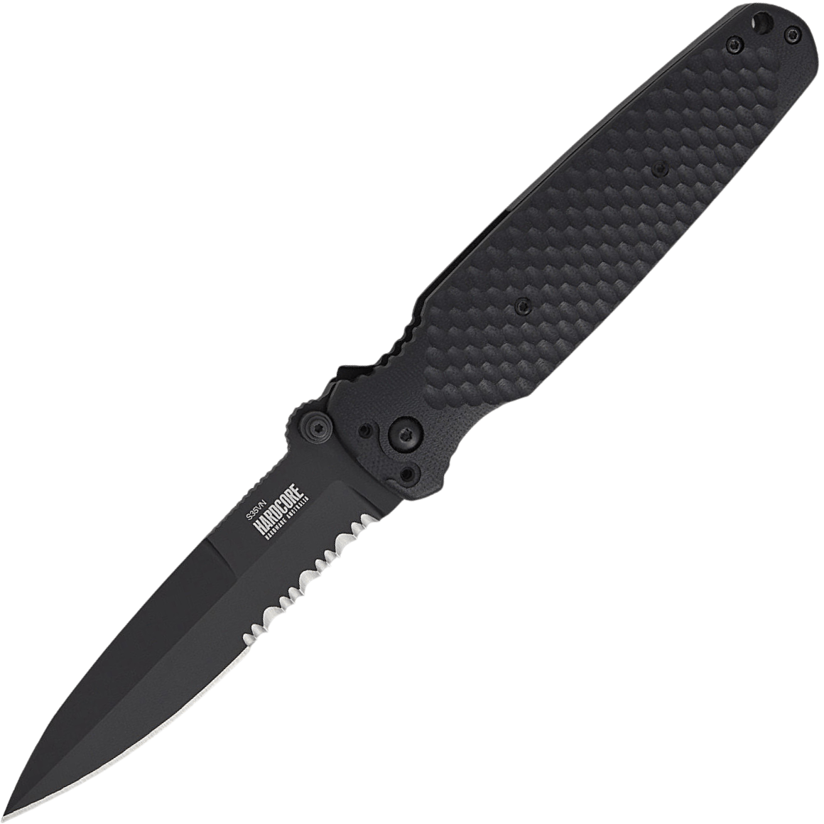 Hardcore Hardware HHA Covert Folder Series - Spear Point PVD Blade Covert 01 BLK