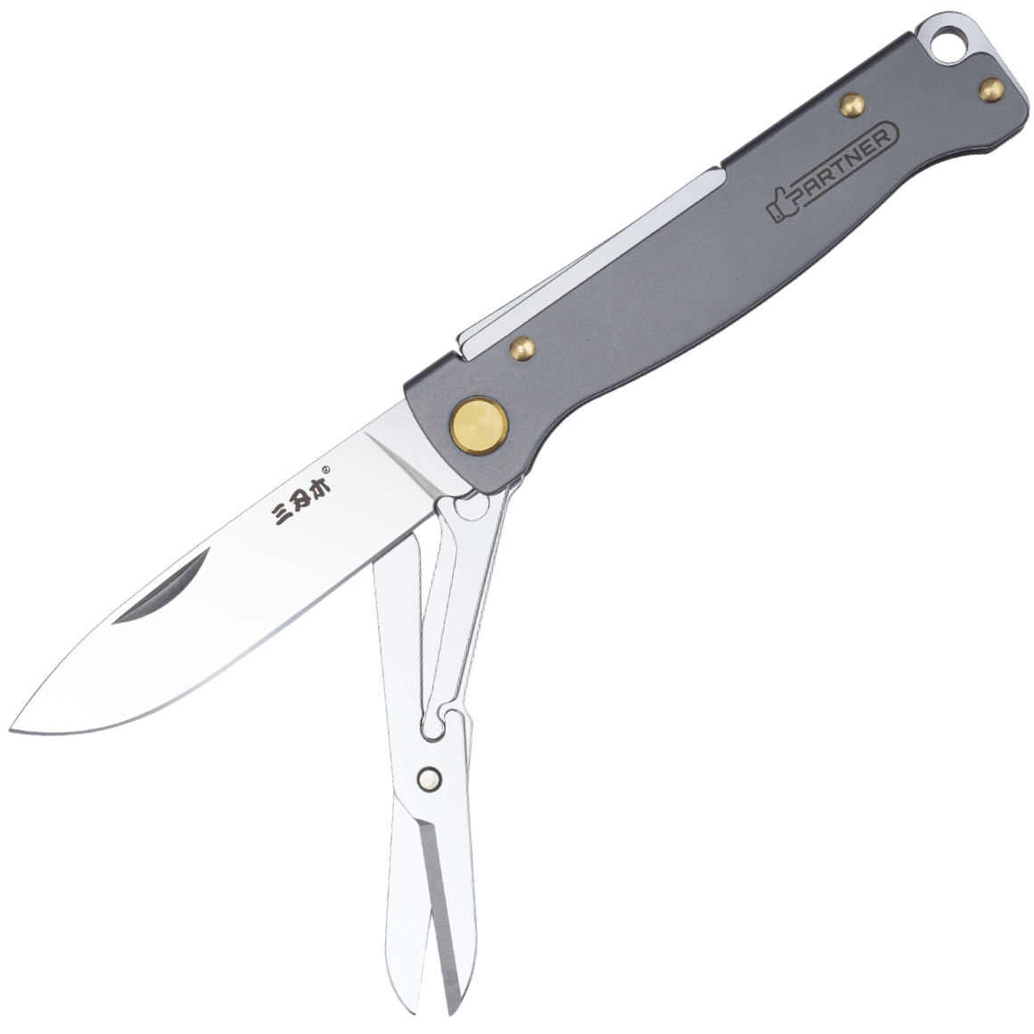 Sanrenmu K355 knife with scissor 12C27 with 3Cr13 handle PT721-SK