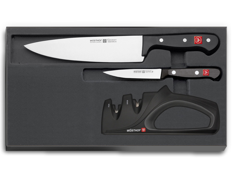 WUSTHOF sada GOURMET 2ks nožov + brúska
