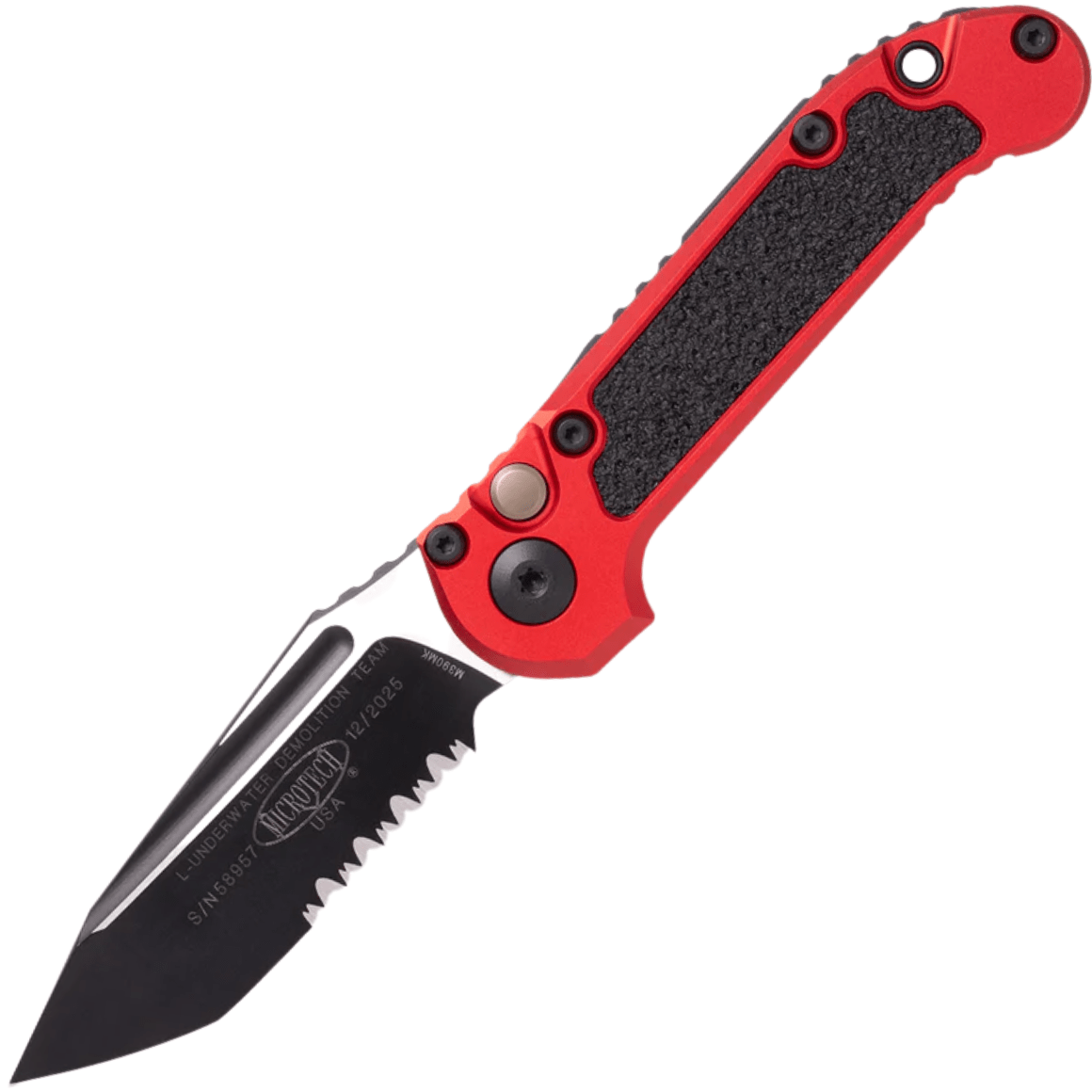 Microtech L.U.D.T.® T/E Gen III Red Partial Serrated 1136-2RD