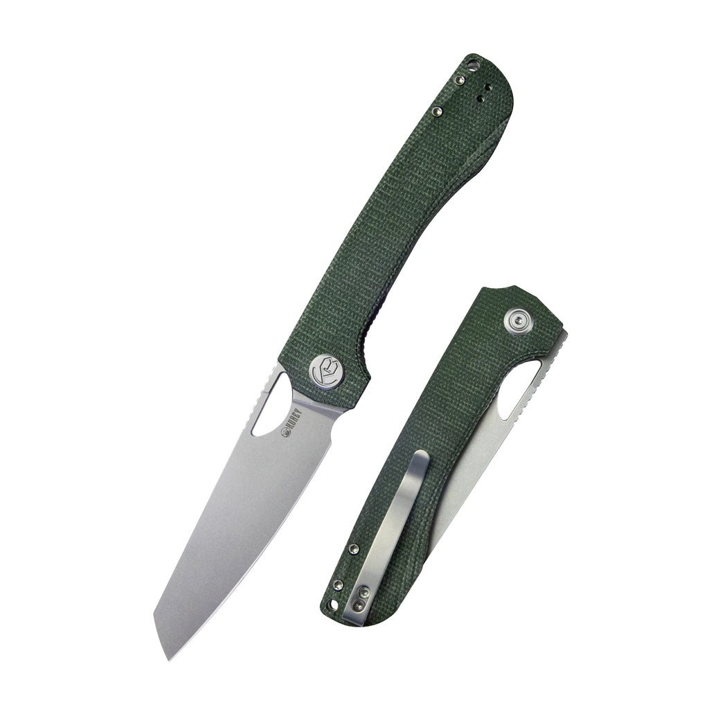 Bazár - Kubey Elang Liner Lock Folding Knife Green Micarta Handle KU365E