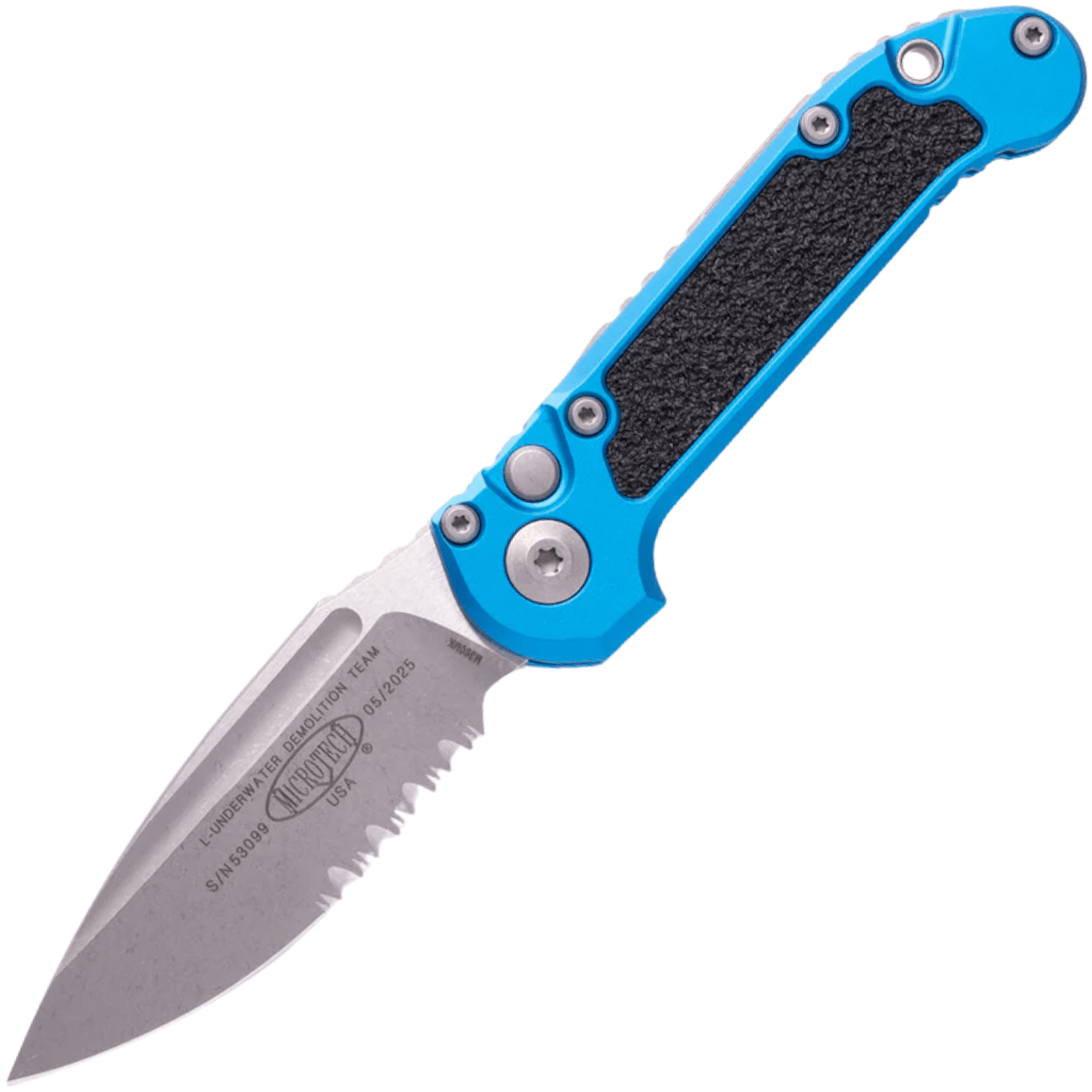 Microtech LUDT GEN III S/E APOCLYPTIC PART SERRATE BLUE 1135-11APBL