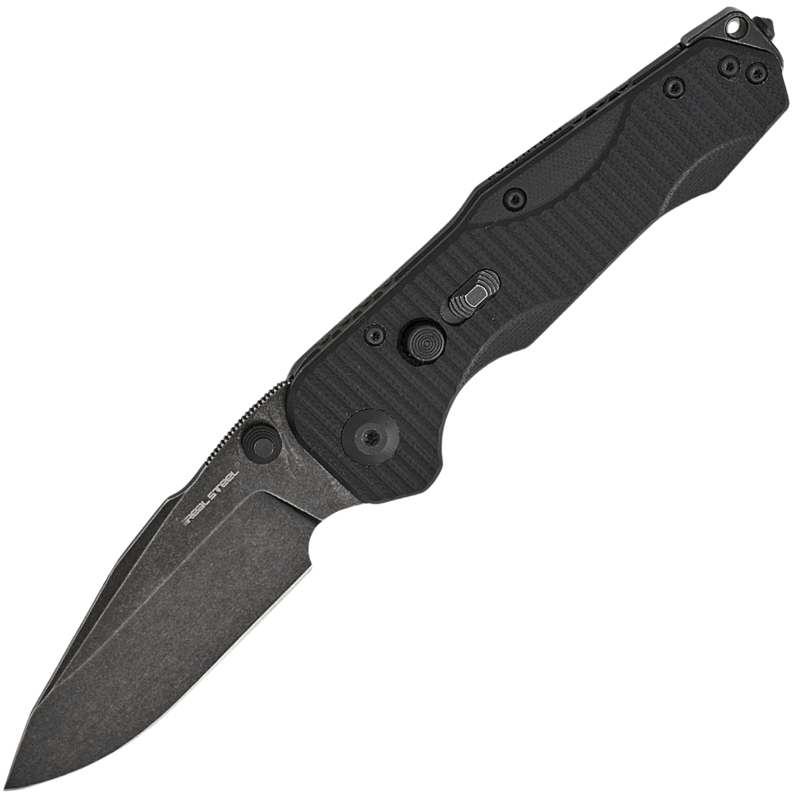 Real Steel Evolution Ironclad Blackwash D2, Black G10, Droppoint RE-7911BB