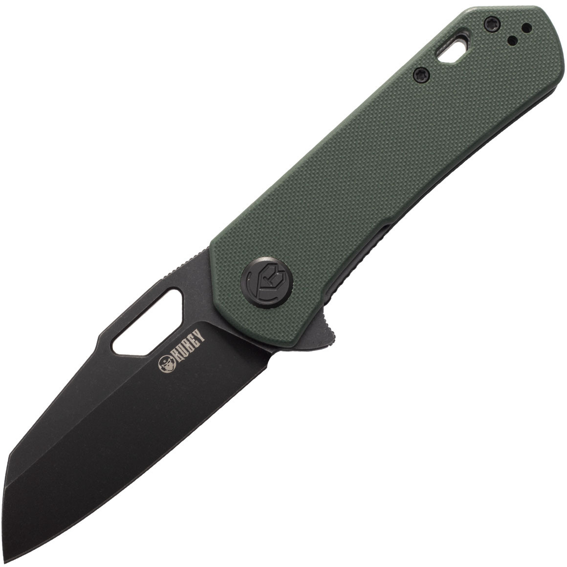 KUBEY Duroc Liner Lock Flipper Folding Knife Dark Green G10 Handle KU332D