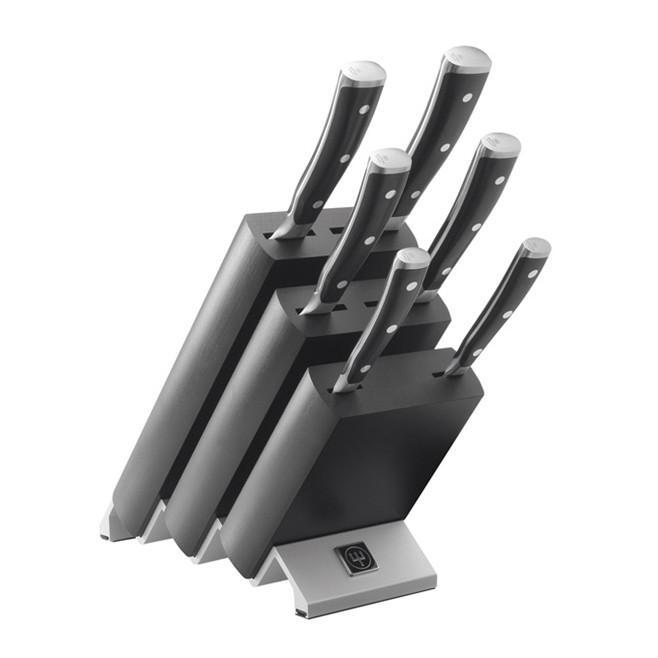 WUSTHOF sada CLASSIC IKON 6ks nožov + blok, čierny