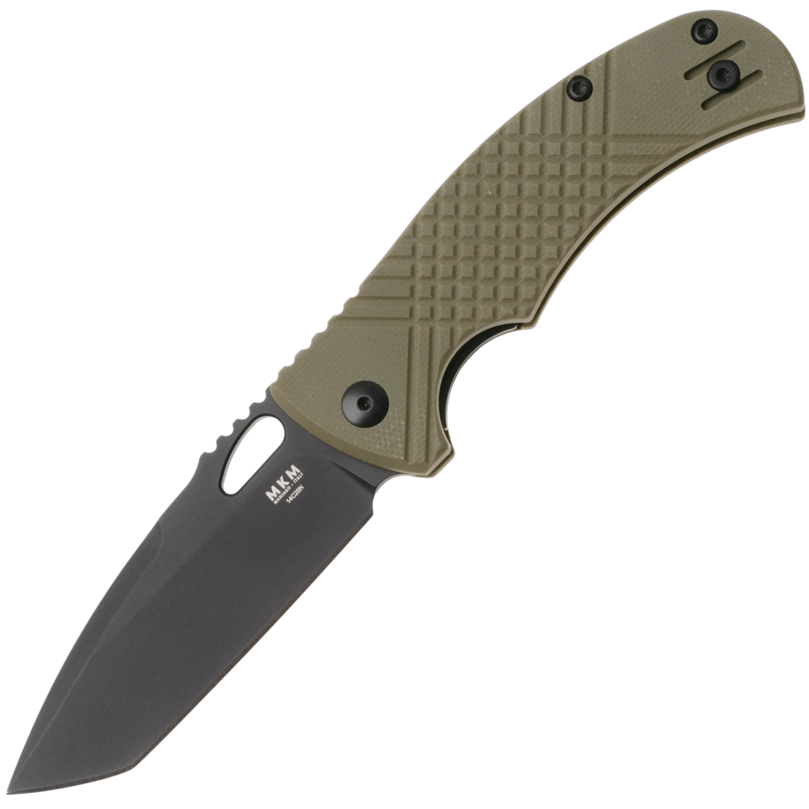 MKM CIRAS - Sandvick 14C28N BLACK COATED bld - OD GREEN G10 MK CR-GODB