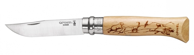 Opinel N8 inox dekor kamzík Opinel N8 inox dekor kamzík