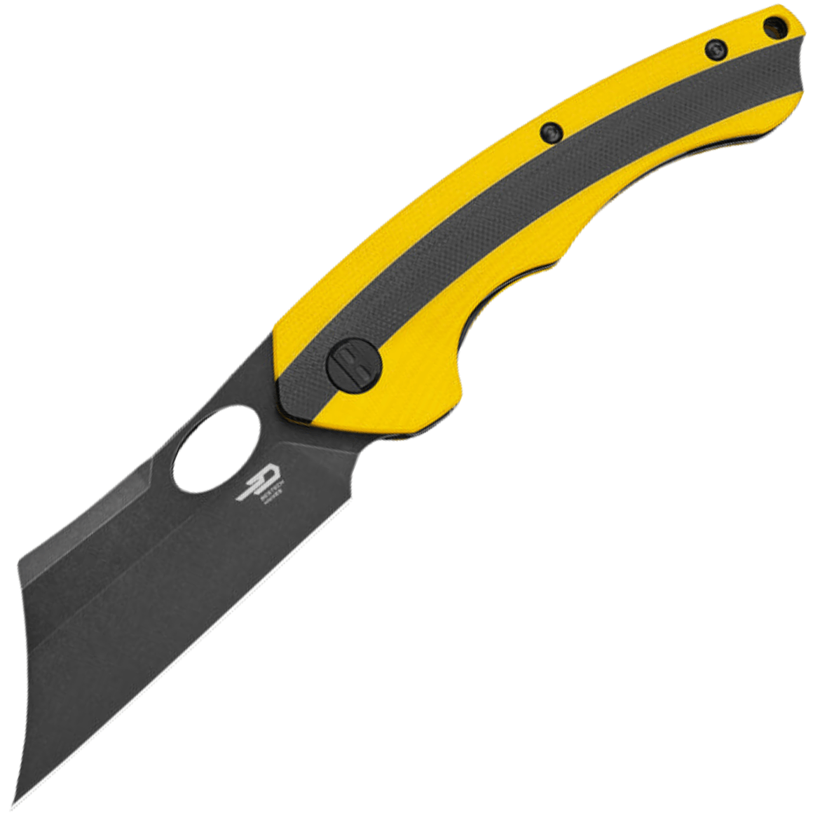 Bestech Skirmish D2, G10 Yellow+Black BG44F