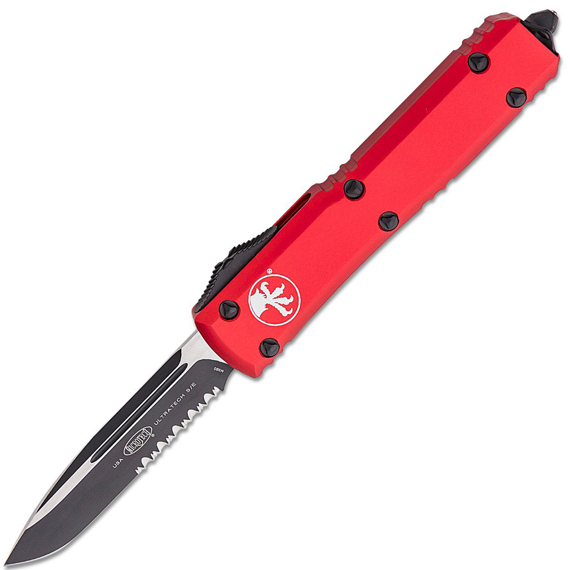 Microtech Ultratech S/E Red Partial Serrated 121-2RD