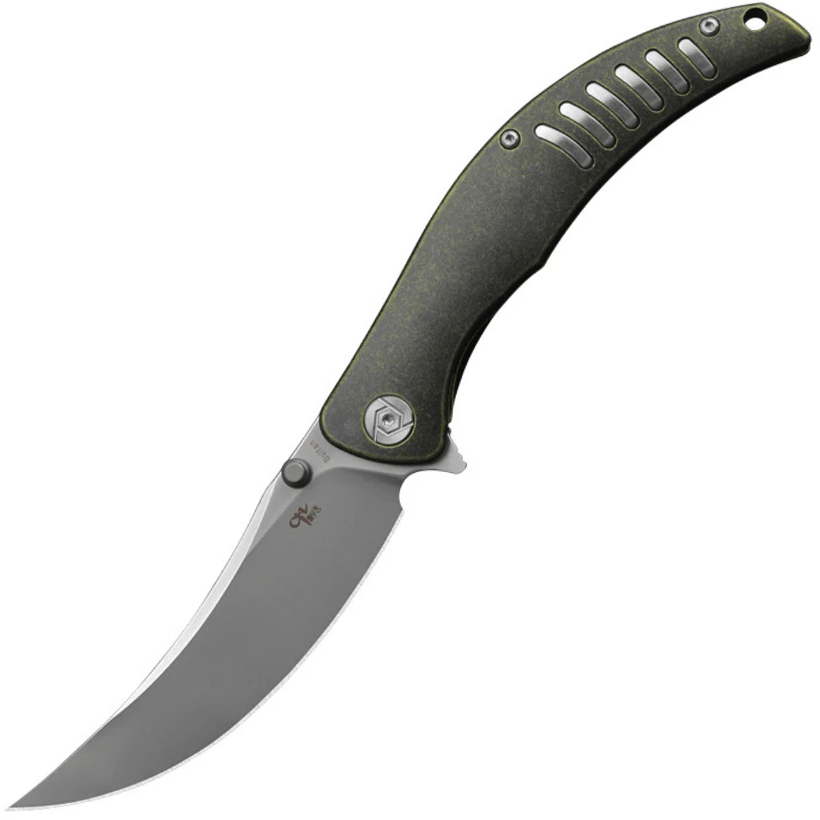 CH knives SULTAN - M390 bead blast finish with bronze Ti handle
