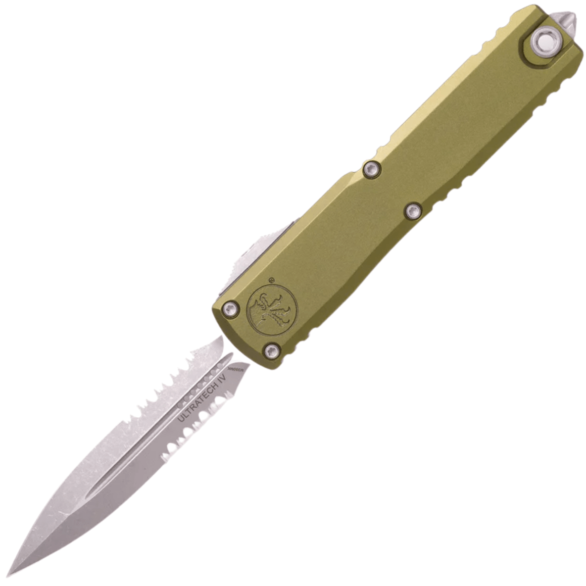 Microtech ULTRATECH GEN IV D/E APOCALYPTIC PART SERRATE OD GREEN 11224-11APOD