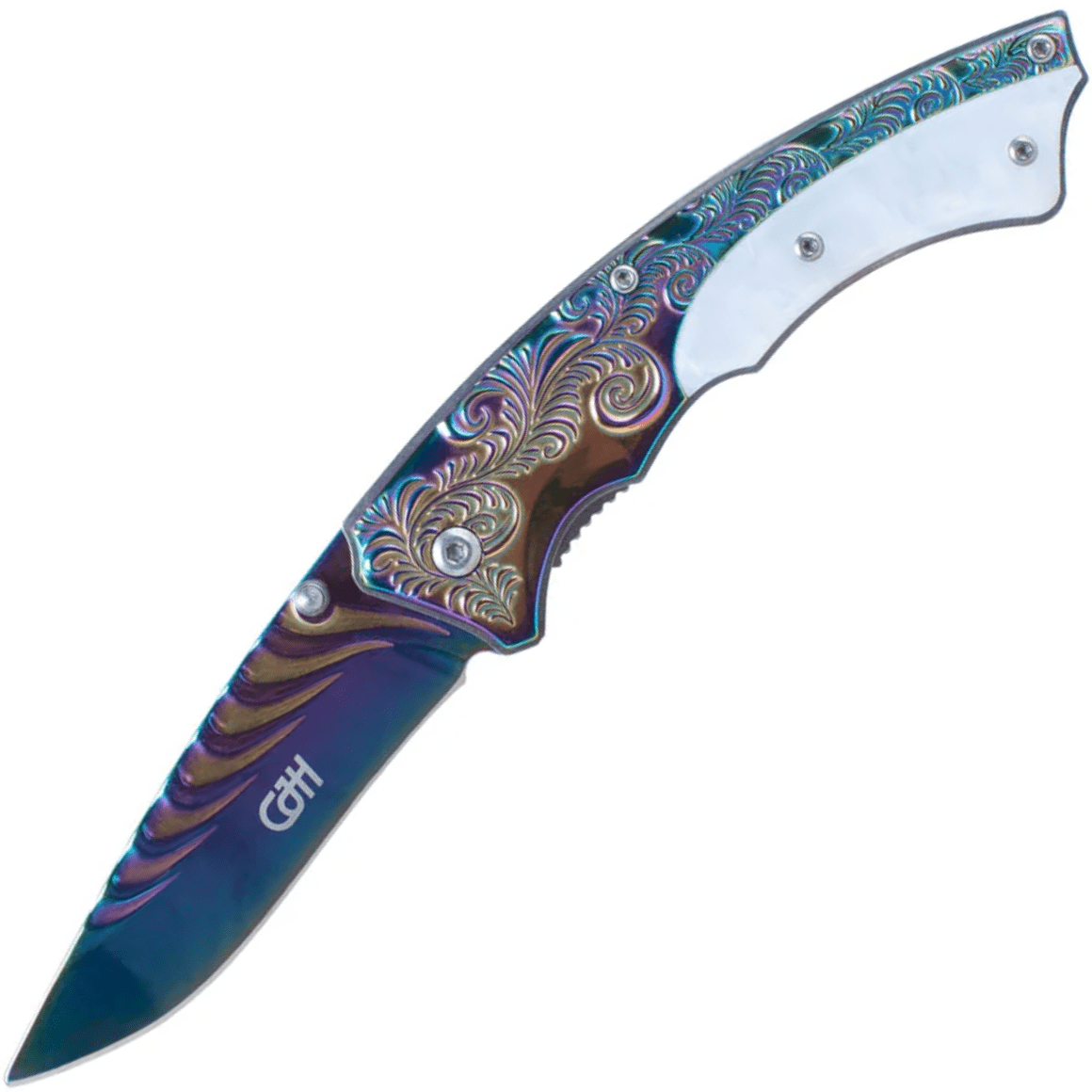 Herbertz CJH one-hand knife, "Rainbow" 10000351