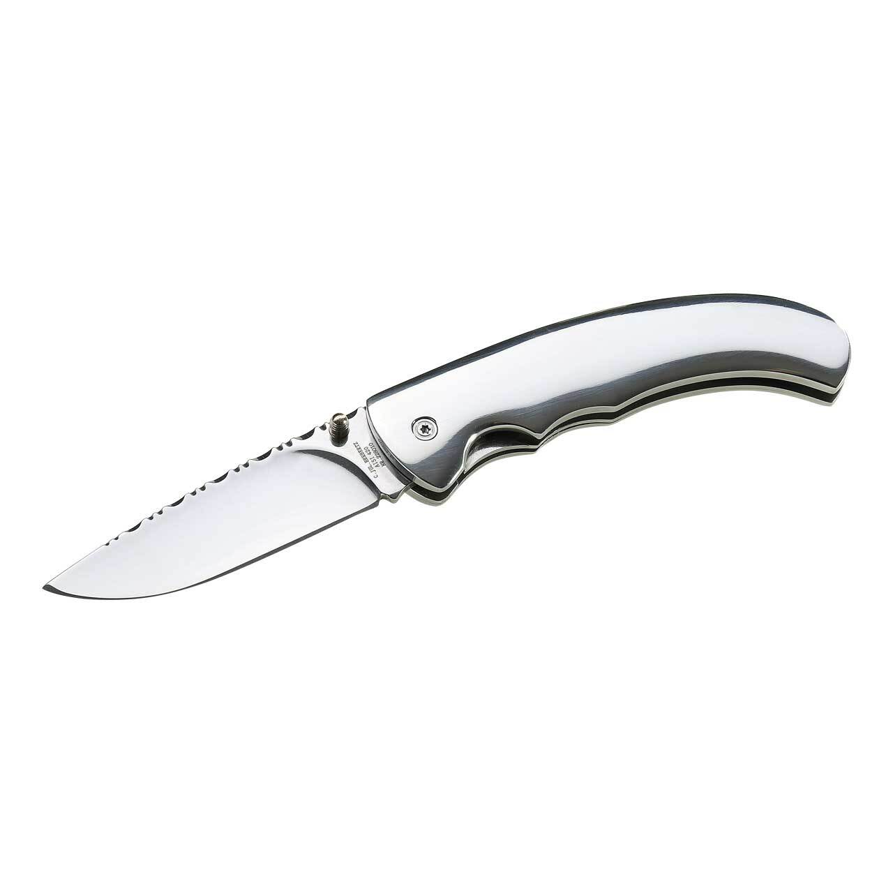 Herbertz Herbertz Einhandmesser, Stahl AISI 420, poliert, Liner Lock, poliertes Edelstahlheft, Fil 2