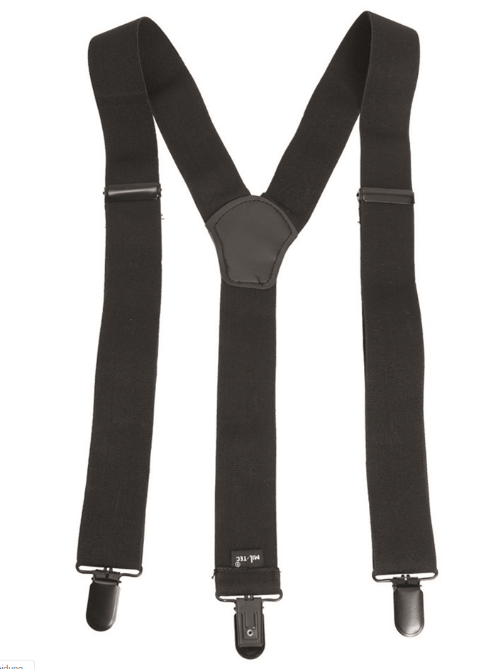 Mil-Tec HOSENTRÄGER M. CLIP čierne 13184002 Mil-Tec HOSENTRÄGER M. CLIP čierne 13184002