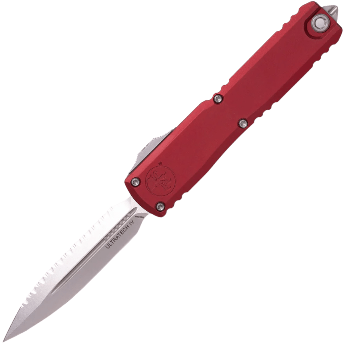 Microtech ULTRATECH GEN IV D/E STONEWASH FULL SERRATE MERLOT 11224-12MR