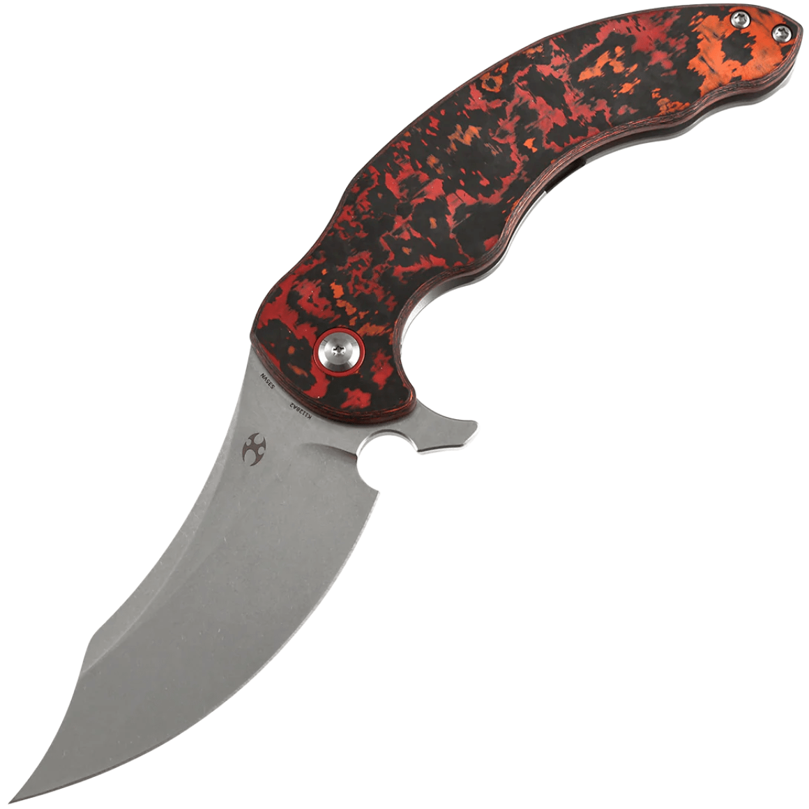 Kansept Gilgamesh Stonewashed CPM S35VN Carbon Fiber,Beadblasted Titanium K1128A2