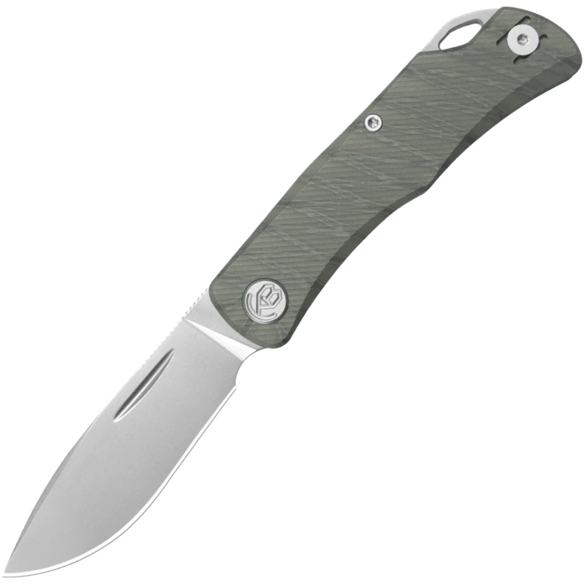 KB Knives El Dorado Silver Bead Blast M390 Blade Flame Ano Titanium Micro Millin KB469B