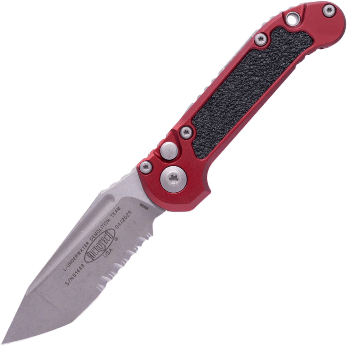 Microtech LUDT GEN III T/E APOCALYPTIC PART SERRATE MERLOT 1136-11APMR