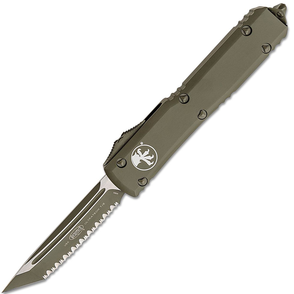 Microtech Ultratech OD Green Cerakoted Full Serrated 123-3COD