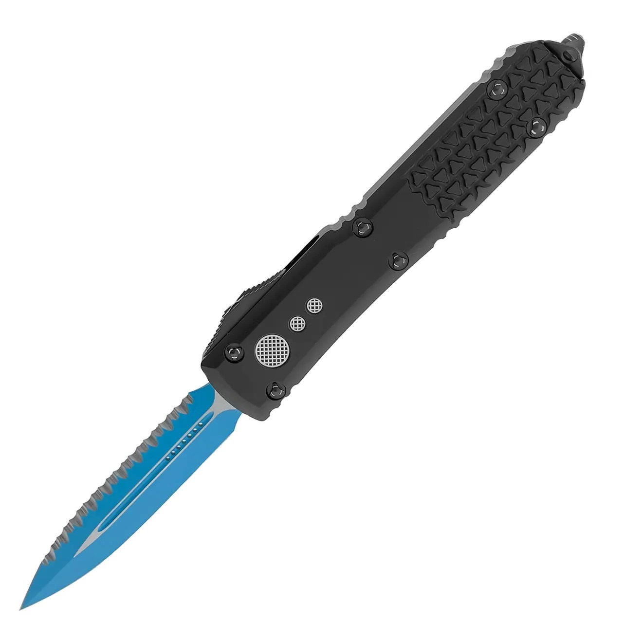 Microtech Ultratech D/E Jedi Knight Blue Full Serrated Signature Series 122-3JK