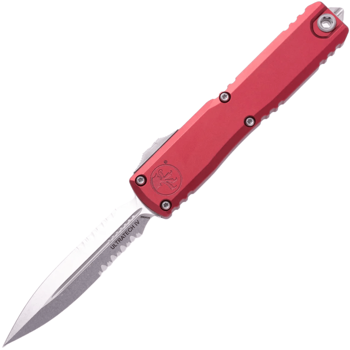 Microtech ULTRATECH GEN IV D/E STONEWASH PART SERRATE MERLOT 11224-11MR