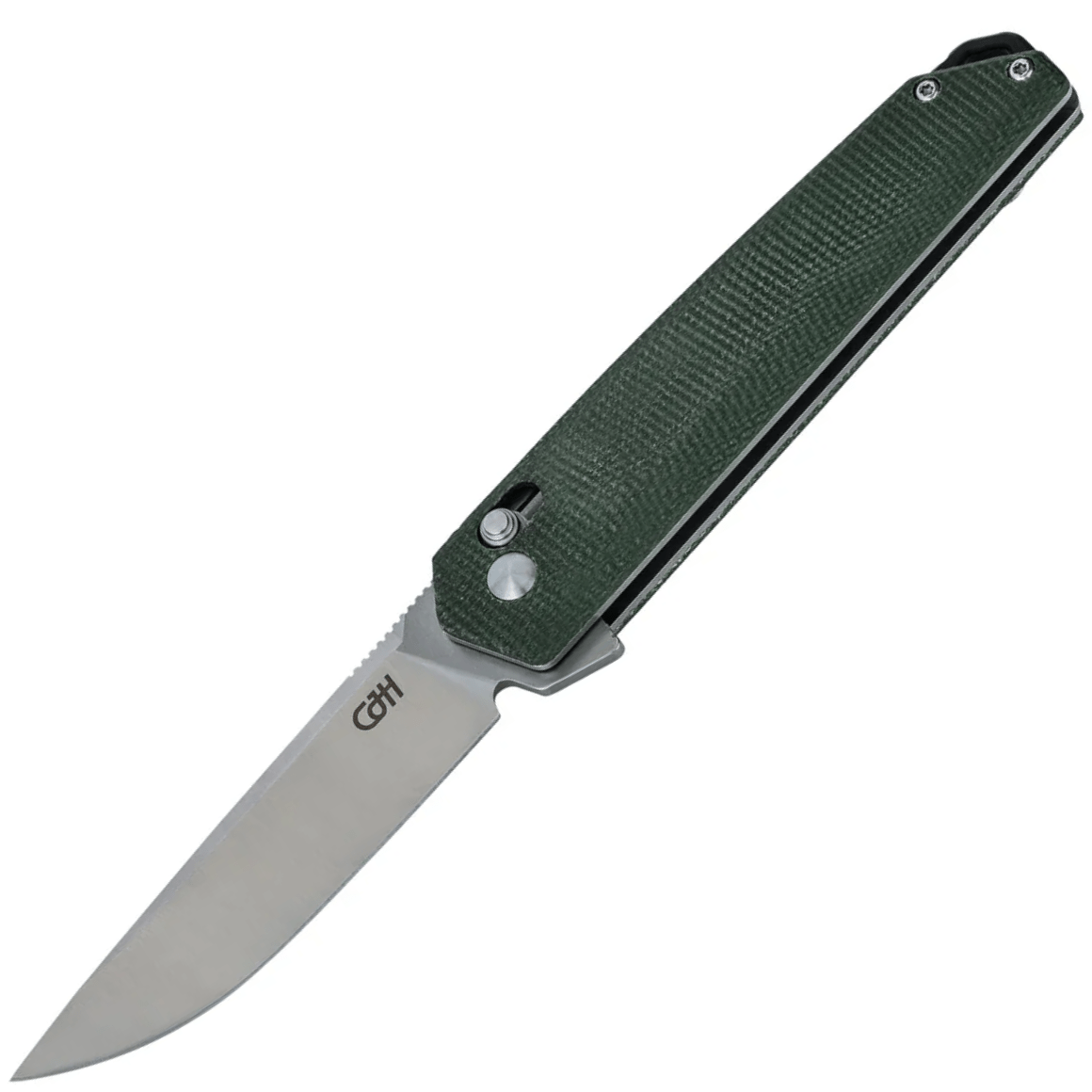 CJH one-hand knife, Micarta, green