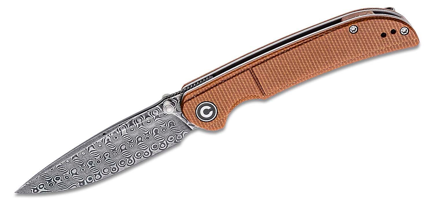 CIVIVI Imperium Damascus/Brown Micarta C2107DS-1