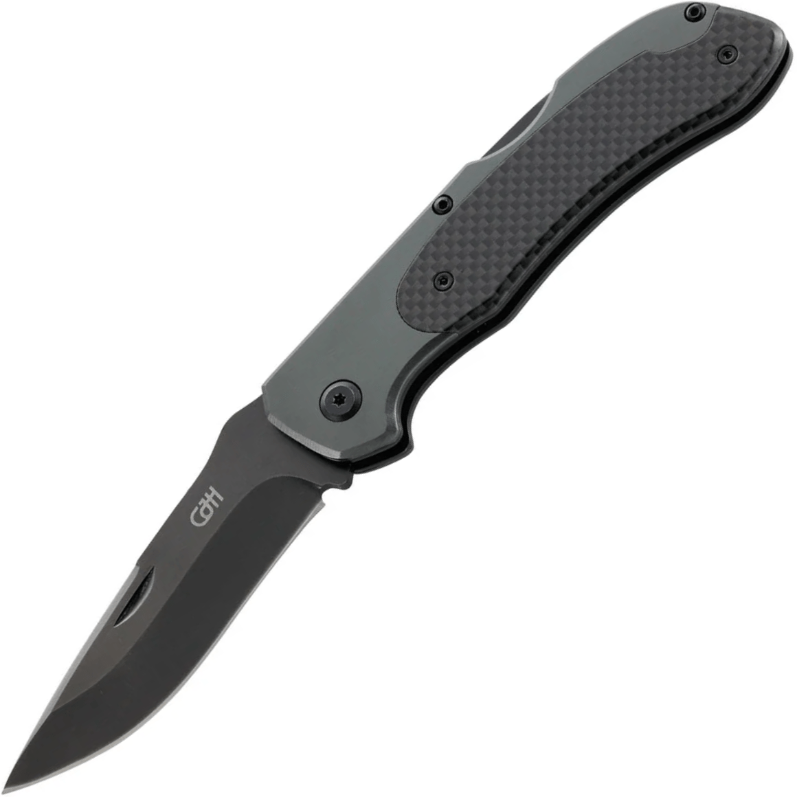 Herbertz CJH pocket knife with clip, aluminum/Carbon