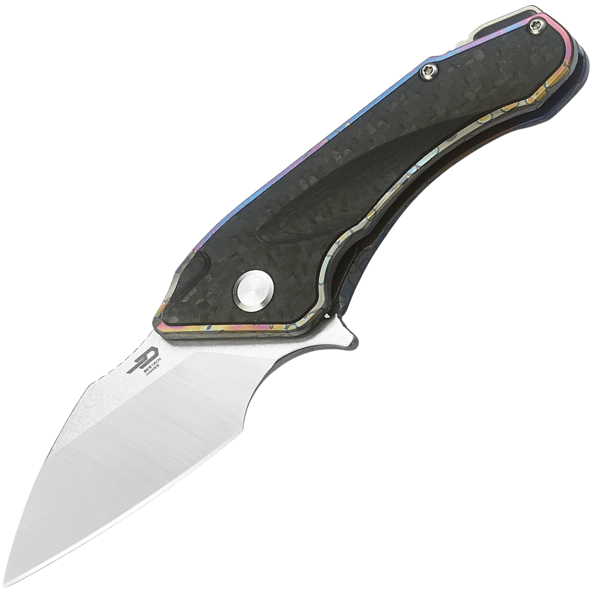 Bestech GOBLIN CPM-S35VN, Stone Wash+Satin, Titanium, Colorful BT1711D