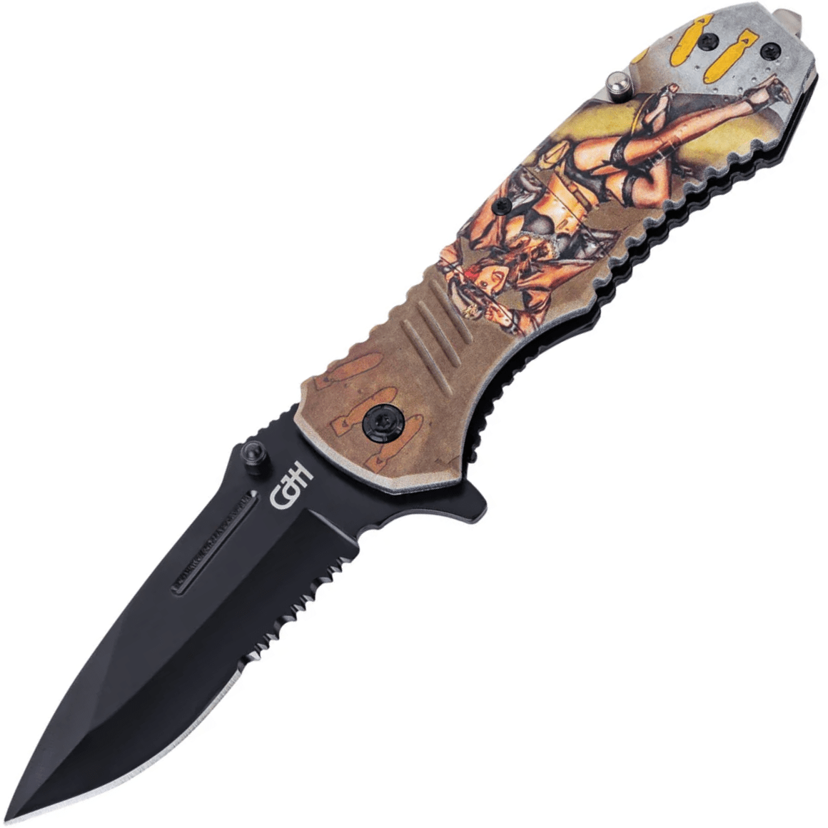 Herbertz CJH rescue knife, Pin Up airplane