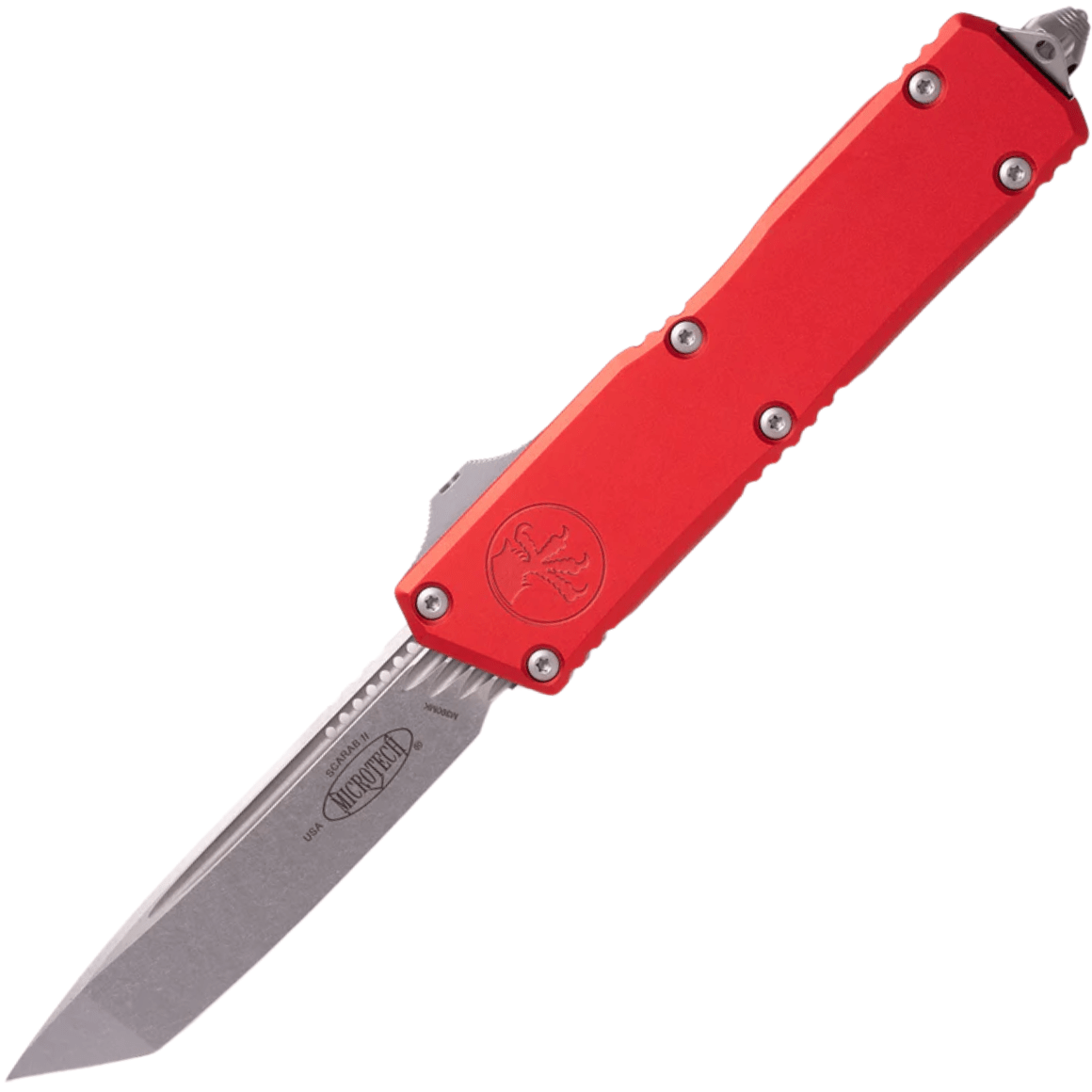 Microtech SCARAB II GEN III EXECUTIVE T/E STONEWASH STANDARD RED 1177-10RD
