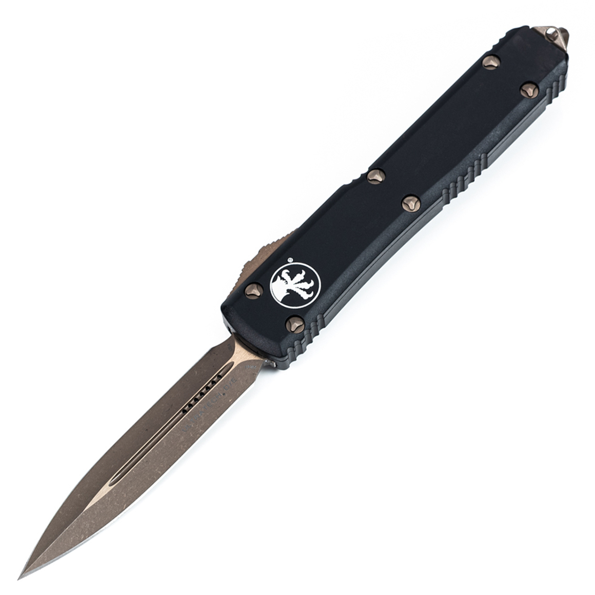 Microtech 122-13AP Ultratech D/E - Black Handle - Bronze Apocalyptic Blade