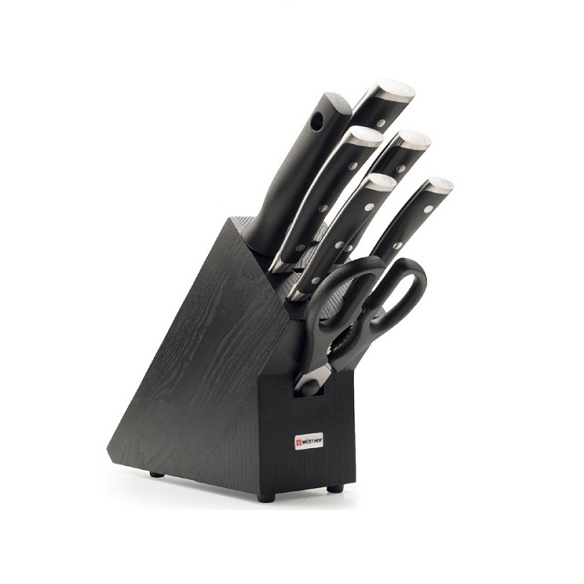 WUSTHOF sada CLASSIC IKON 7ks nožov + blok, čierny