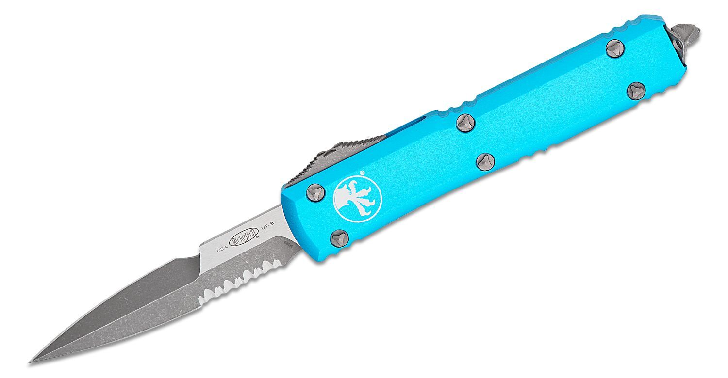 Microtech Ultratech Bayonet Grind Apoc P/S Turquoise 120-11APTQ Microtech Ultratech Bayonet Grind Apoc P/S Turquoise 120-11APTQ